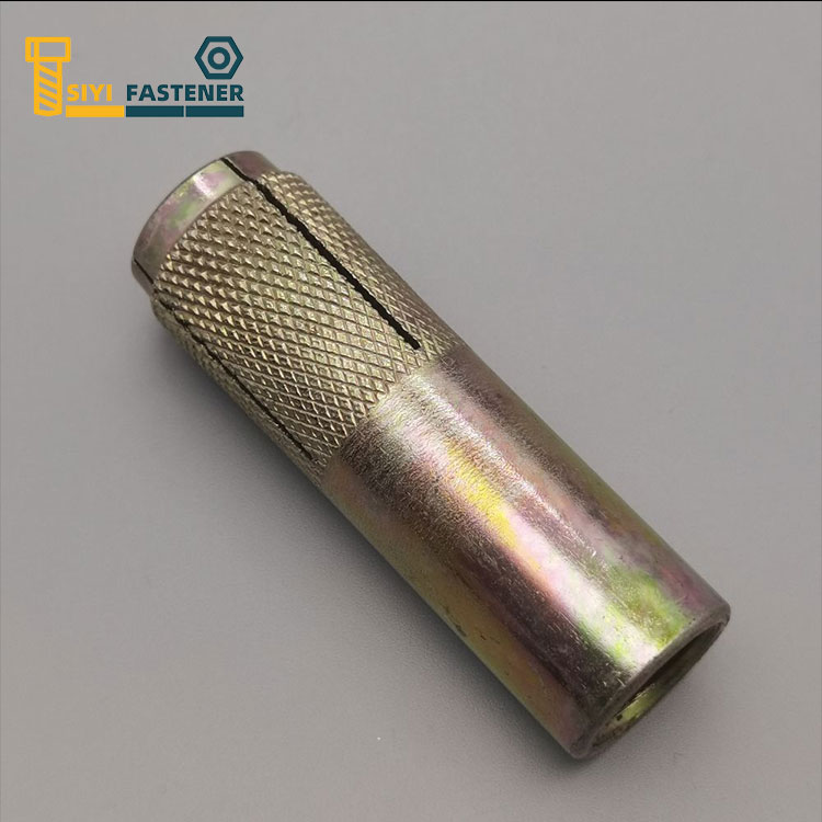 Вуглецева сталь жовтий оцинкований крапля в анкер з Knurling